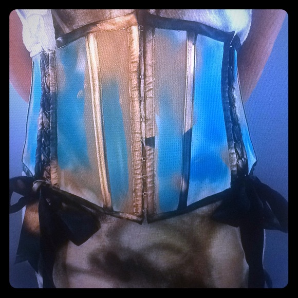 Hand painted Catherine Coatney reversible corset - Picture 6 of 8